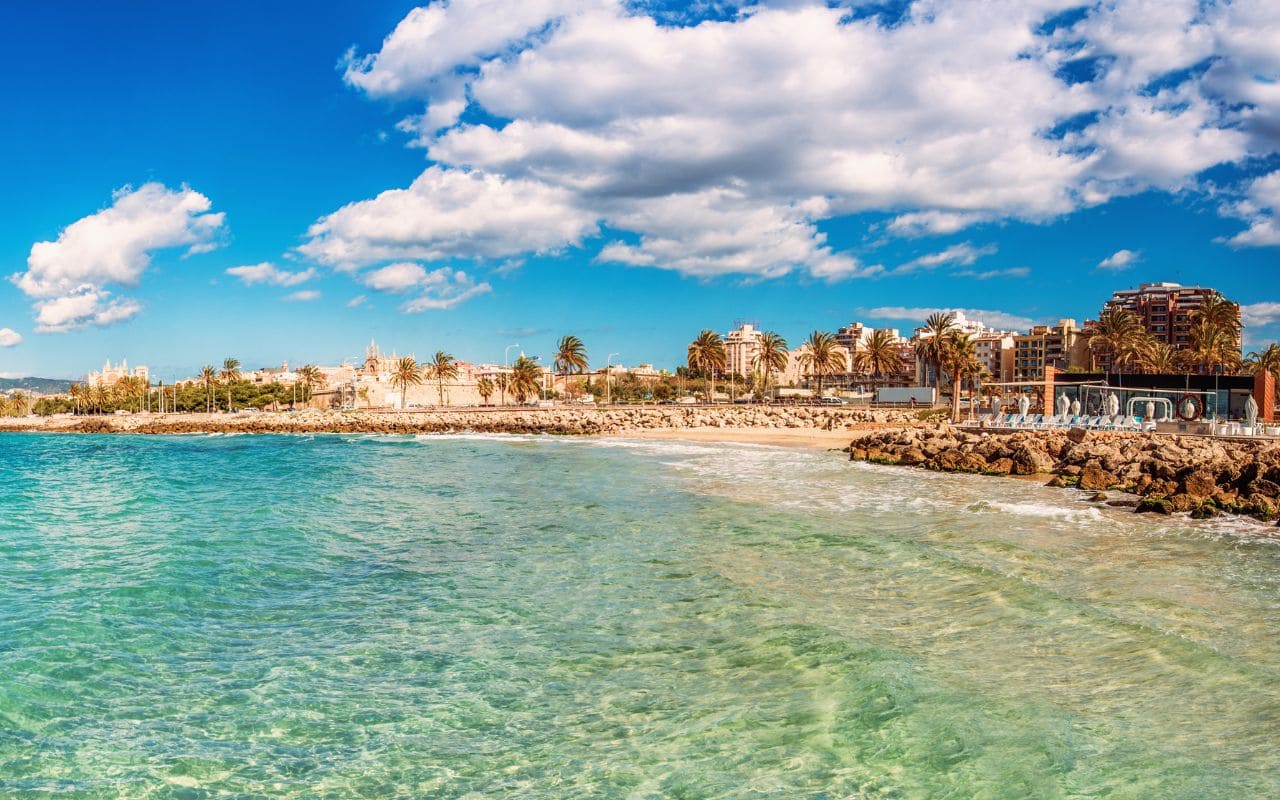 Palma de Mallorca beach - bay of Palma -