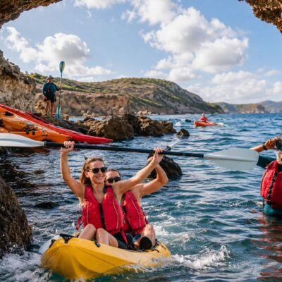 kayak tour in northeast Ibiza