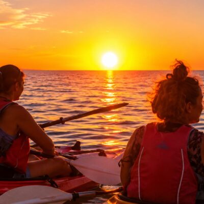 sunset kayak from Portinatx